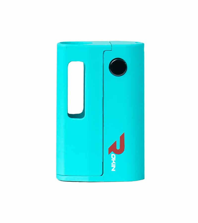Front View Light Blue Mini Tank | 510 Thread Vape Pen | Rokin Front View Light Blue Mini Tank | 510 Thread Vape Pen | Rokin