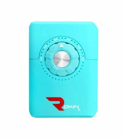 Light Blue Dial Vape Pen Battery | Front View | Rokin