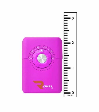 Bright Purple Dial Vape Pen Battery | Front View Measurement | Rokin