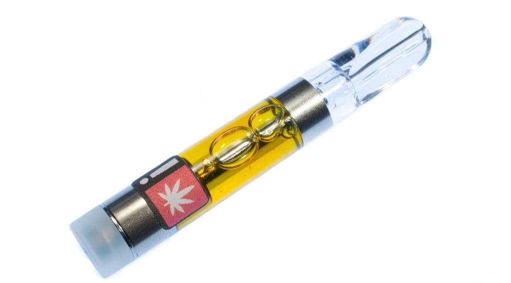 510 oil cartridge filled with thc distillate