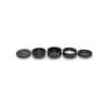 Stache Big 5 piece grynder black open with all 5 pieces separated