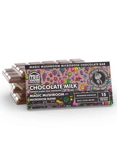 Mushroom micro dose milk chocolate bar