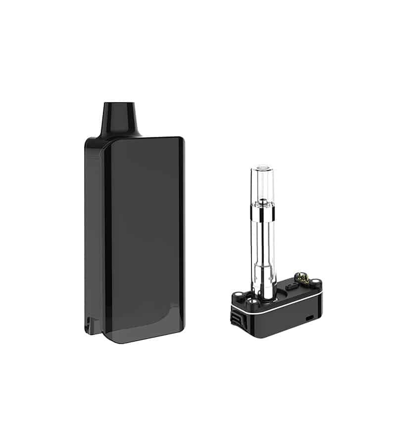 Bar Pro 510 thread concealable digital vape kit - black - open