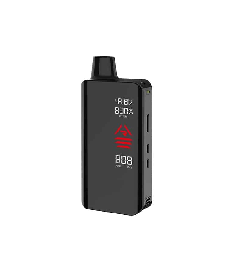 Bar Pro 510 thread concealable digital vape kit - black - side