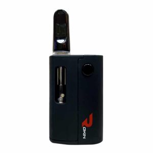 A black vape pen with a clear cartridge and "ROKIN" in red text is centered on a white background.