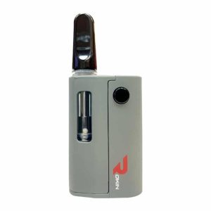 A gray vape device with a black mouthpiece and "ROKIN" in red text on the bottom right.