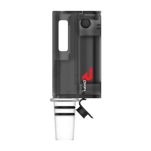 A black and clear rectangular device with a red "ROKIN" logo and a clear glass attachment on the bottom.