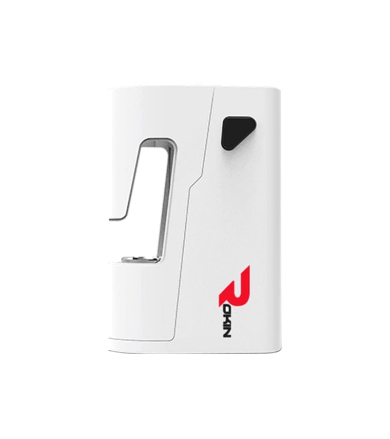 A white rectangular device with a black triangular button and a red "ROKIN" logo on the side.