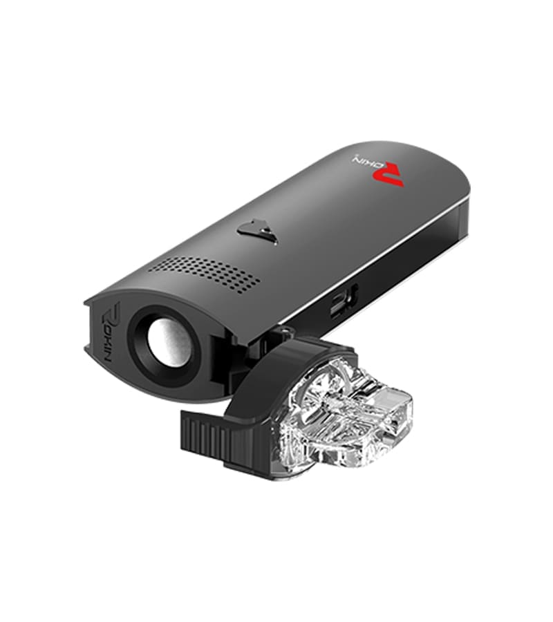 A black rectangular device with a clear plastic mouthpiece attached, showing "ROKIN" and "OHIN" logos.